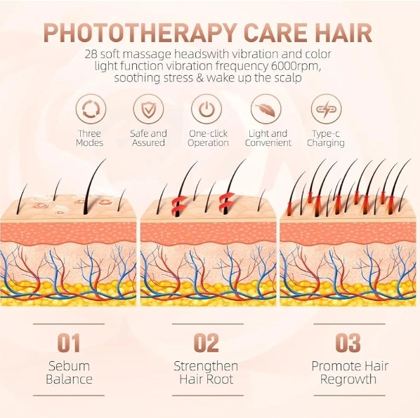 LED Phototherapy Comb